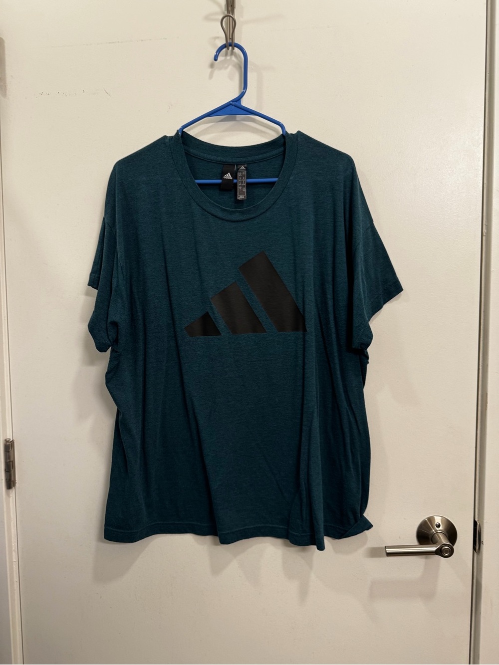 adidas Women's Teal Short Sleeve Logo Tee